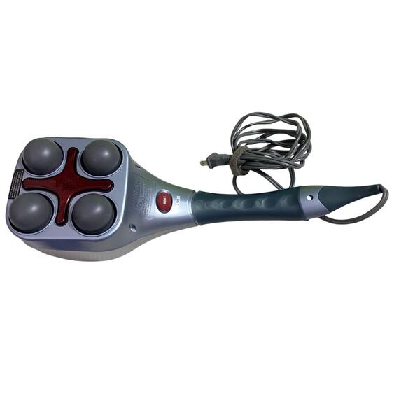 Homedics HM-500 Handheld Massager – Silver/Black – Red Light Therapy – - Picture 1 of 7